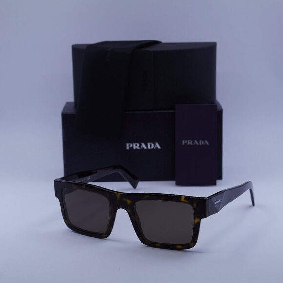 Prada PR19WS 2AU8C1 Rectangle Sunglasses – Havana\Brown - Picture 1 of 10